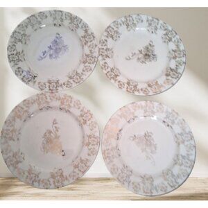 King Quality 22K Gold Trim   7" Dessert Plates - Rare Find